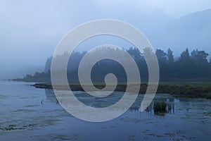 Morning fog in the Setesdal photo