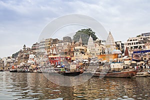 Morning at Ganga River. Varanasi. India. photo