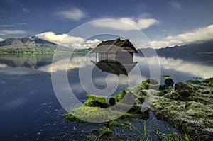 Morning Glory at Batur Lake Kintamani Bali Indonesia.