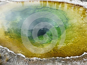 Morning glory geyser pool in Yellowstone national park ,USA