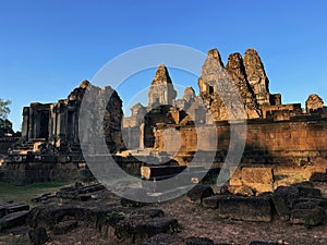 Morning Illumination: Sunrise at East Baray Temple, Angkor Wat, Siem Reap, Cambodia