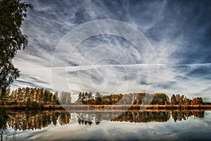 Morning by the lake in Karlstad Sweden