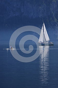 Morning of Lake Traunsee, Upper Austria