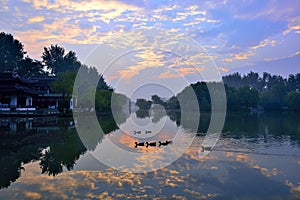 The morning of the lake