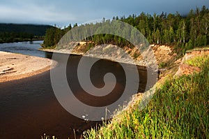 Morning light and clouds on Uur river