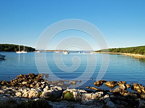 Morning light in Croatia sea