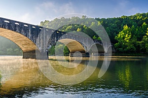 Morning light, Gatliff Bridge, Cumberland Falls State Park in Kentucky