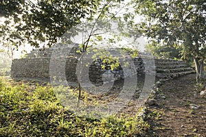 Morning light on Maya ruins