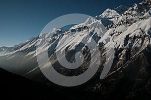 Morning light in mountains