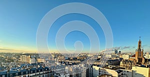 Morning Light over Paris, Featuring the Iconic Bell Tower of the Ã‰glise du Saint-Esprit