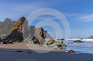 Morning Light on a Roacky Beach