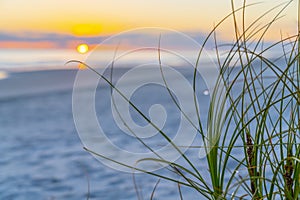 Morning light at sunrise at beach