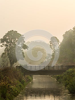 Morning light Swiping the mist away