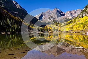 Morning at Maroon Bells Aspen CO