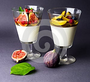 Desserts with fresh gruit photo