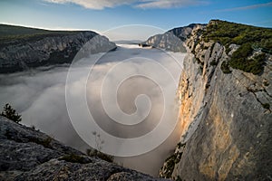 Morning mist in Gorges du Verdon