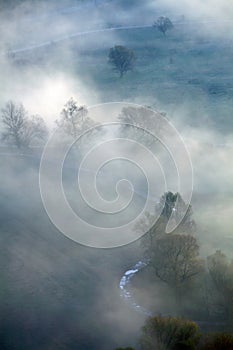 Morning mist on Mures Valley
