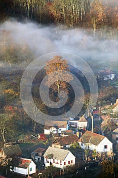 Morning mist on Mures Valley