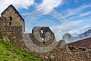 Morning mist rising above Macchu Pichu Valley, Peru