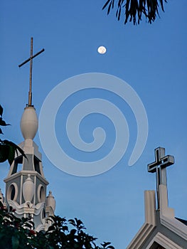 Morning Moon from Church