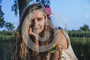 Pagan Girl in the forest