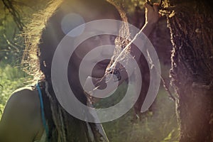 Pagan Gypsy Girl in the forest