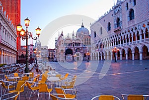 Morning on the Piazza San Marco. Venice