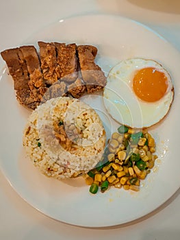 Morning Pork Chop Delight: A Hearty Breakfast Meal