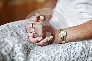 Morning preparations of bride before the wedding