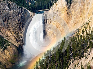 Morning Rainbow, Lower Falls, Yellowstone River photo