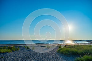 The morning of Revere Beach, Revere, Massachusetts, USA. It is a first public beach in America.