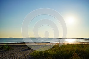 The morning of Revere Beach, Revere, Massachusetts, USA. It is a first public beach in America.