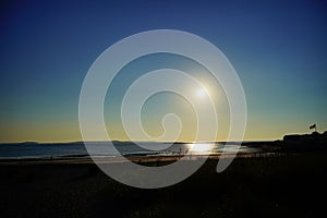 The morning of Revere Beach, Revere, Massachusetts, USA. It is a first public beach in America.