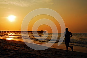 Morning Run on the Shore