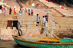 Morning scene at the Ganges river