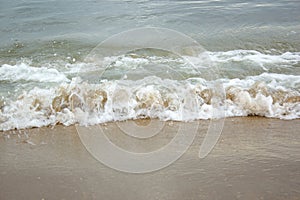 Morning sea wave in summer