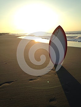 Morning skim boarding