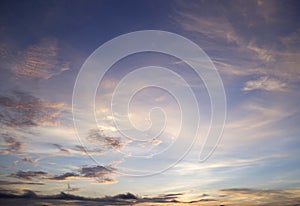 Morning sky with clouds and the sun ray background