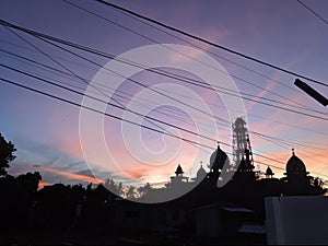 morning sky with minaret