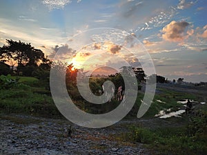 Morning sky in Nepal winter