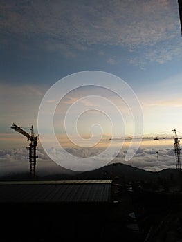 Morning sky with sune