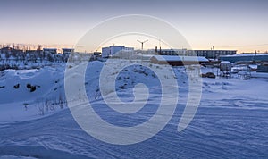 Morning Skyline of Inuvik, Northwest Territories photo