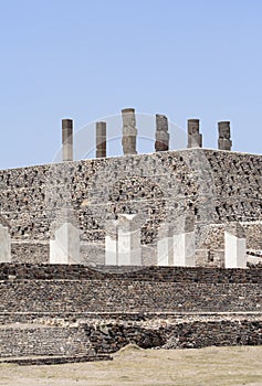 Morning star pyramid in tula, hidalgo, mexico photo