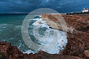 Morning storm costline in Crimea Fiolent