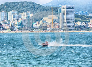 Morning of Summer Gwangalli Beach, Busan, South Korea, Asia