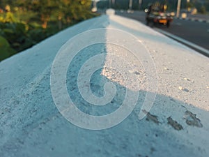 Morning sun decorate the white color wall