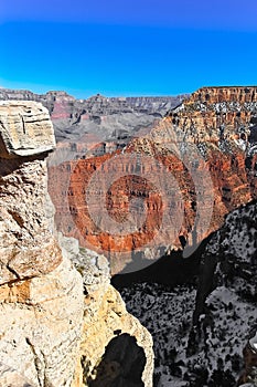 Morning sun light lit up at Grand canyon