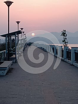 the morning sunrise of Patratu Dam in Jharkhand