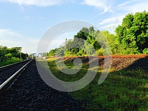 Morning tanquility on the railway tracks
