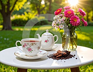 Morning Tea and Coffee Enjoyed in Park